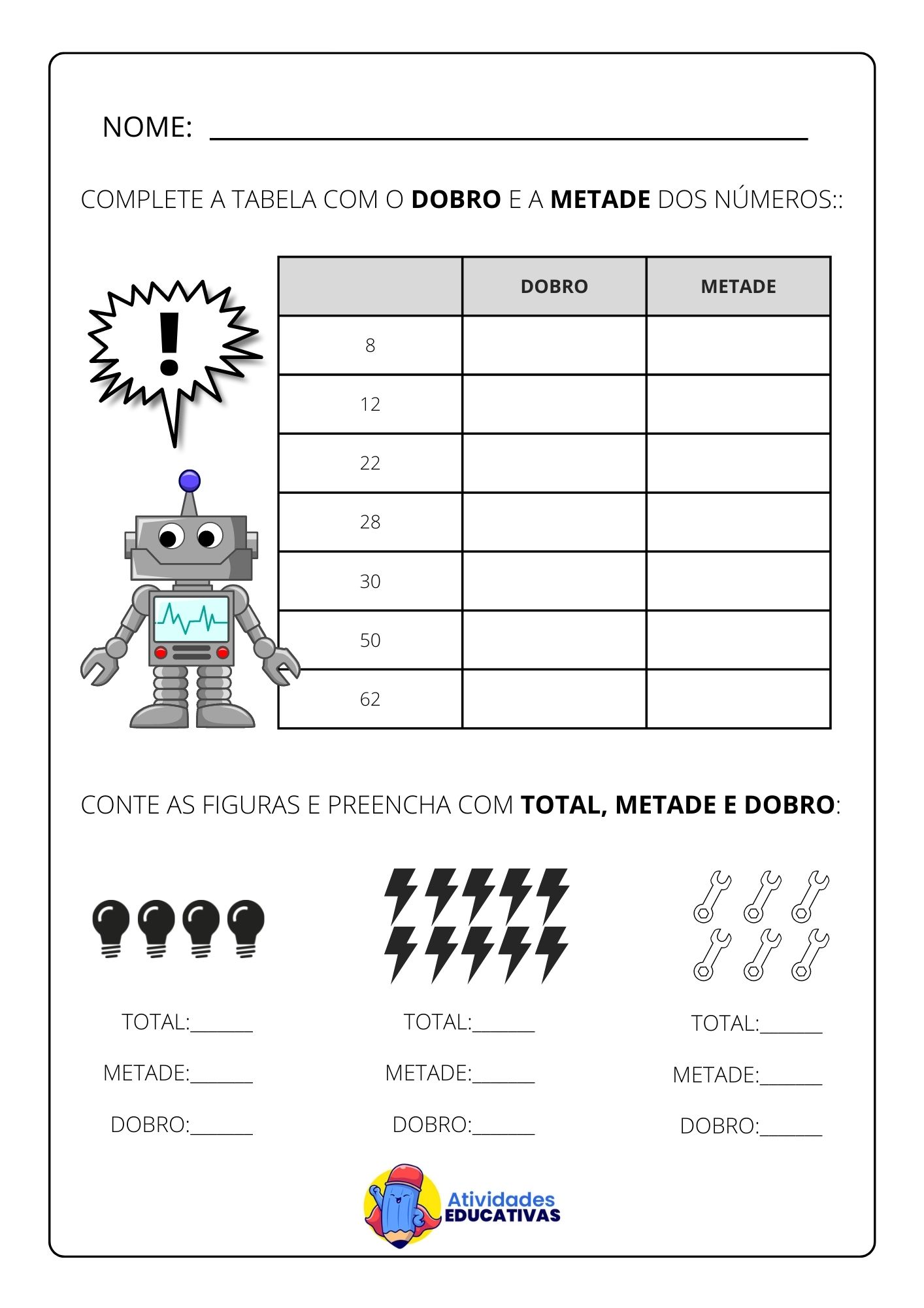 Atividades de Matemática para 2º Ano do Ensino Fundamental