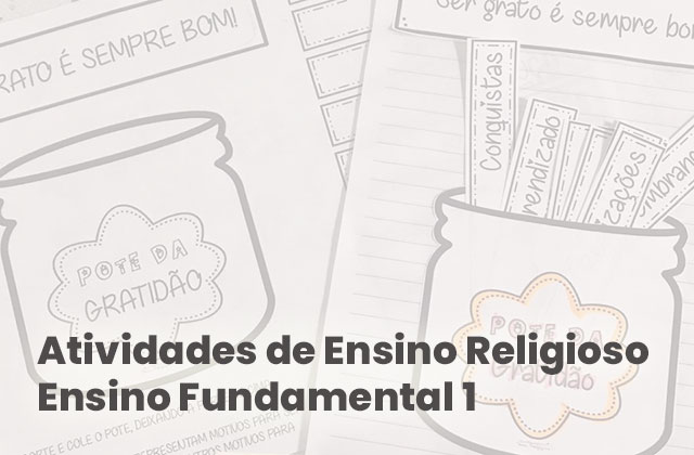 Atividades de Ensino Religioso - Ensino Fundamental 1 - Atividades