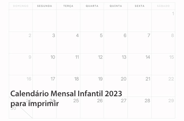 Calendário 2023 Para Imprimir  Feriados E Datas Comemorativas