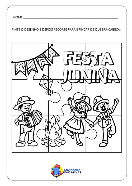 ATIVIDADE FESTA JUNINA: COMIDAS TÍPICAS BARRAQUINHA JUNINA