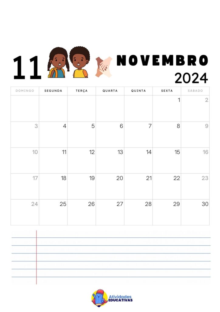 Calendário Novembro 2024