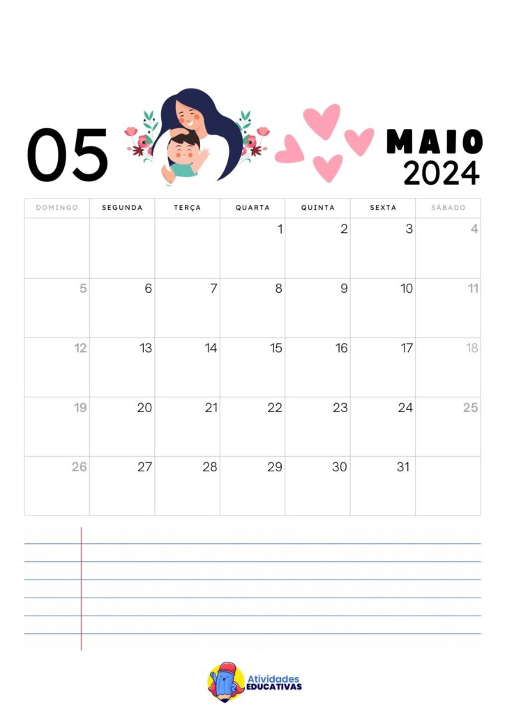 Calendário Maio 2024