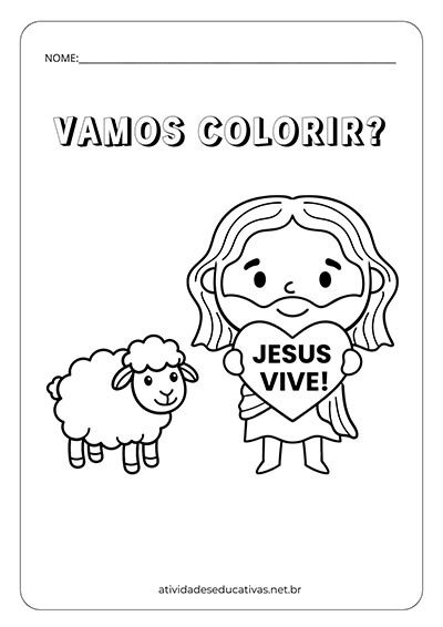 Atividade Páscoa Cristã - Jesus Vive!